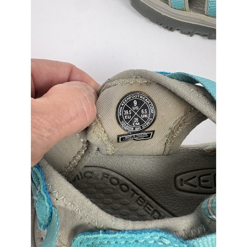 Keen Whisper Outdoor Closed Toe Sport Sandals Womens 9 Teal Gray Bungee - Picture 12 of 15